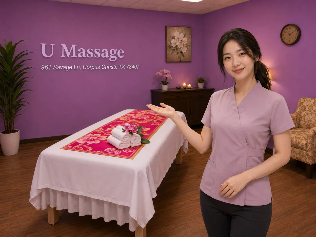 Friendly massage therapist at U Massage in Corpus Christi TX